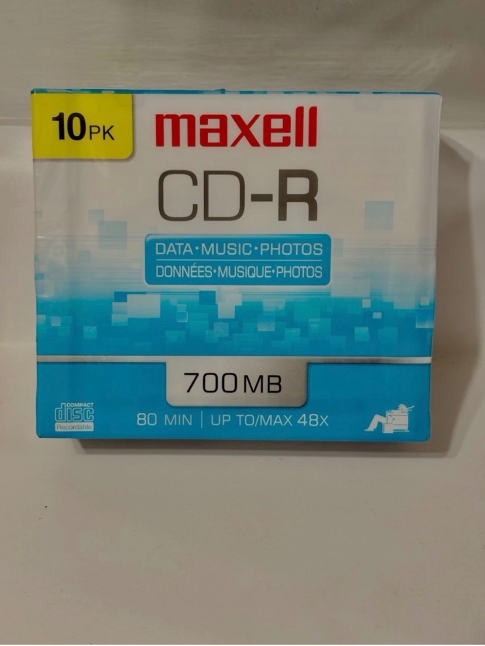 Maxell CD-RW Discs, 700MB/80min, 4x, 10/Pack Rewritable Data Music Photos